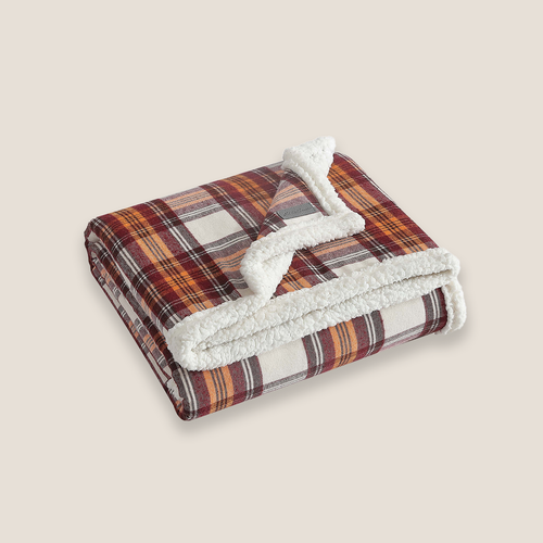 Eddie Bauer Edgewood Reversible Multicolor Plaid Throw