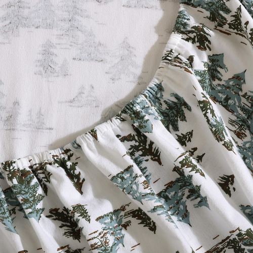 Eddie Bauer Snowy Pine Flannel Sheet Set