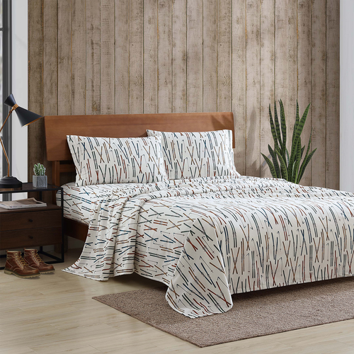 Eddie Bauer Ski Line Flannel Sheet Set