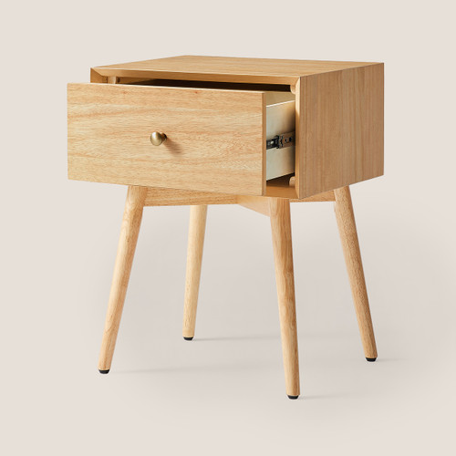Silk & Snow Mid-Century Modern Nightstand