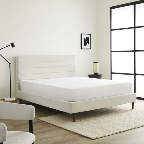 Silk & Snow Horizontal Tufted Bed