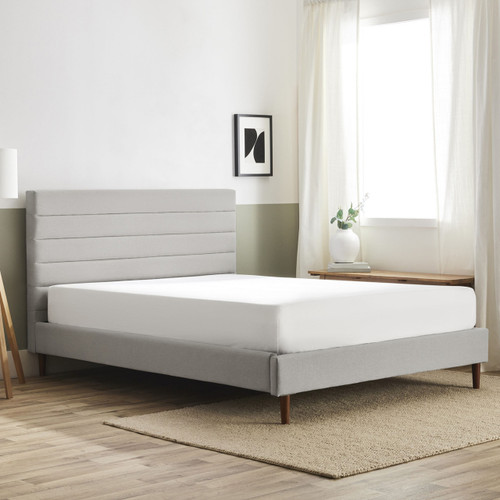 Silk & Snow Horizontal Tufted Bed
