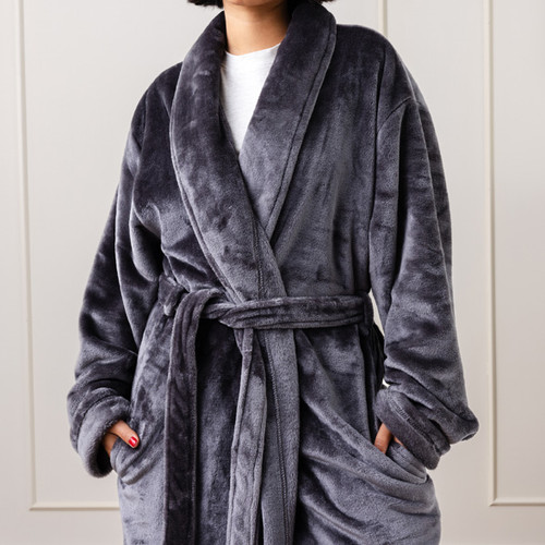 Cozy Dark Grey Robe