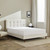 Silk & Snow Grid Tufted Upholstered Bed