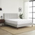 Silk & Snow Grid Tufted Upholstered Bed