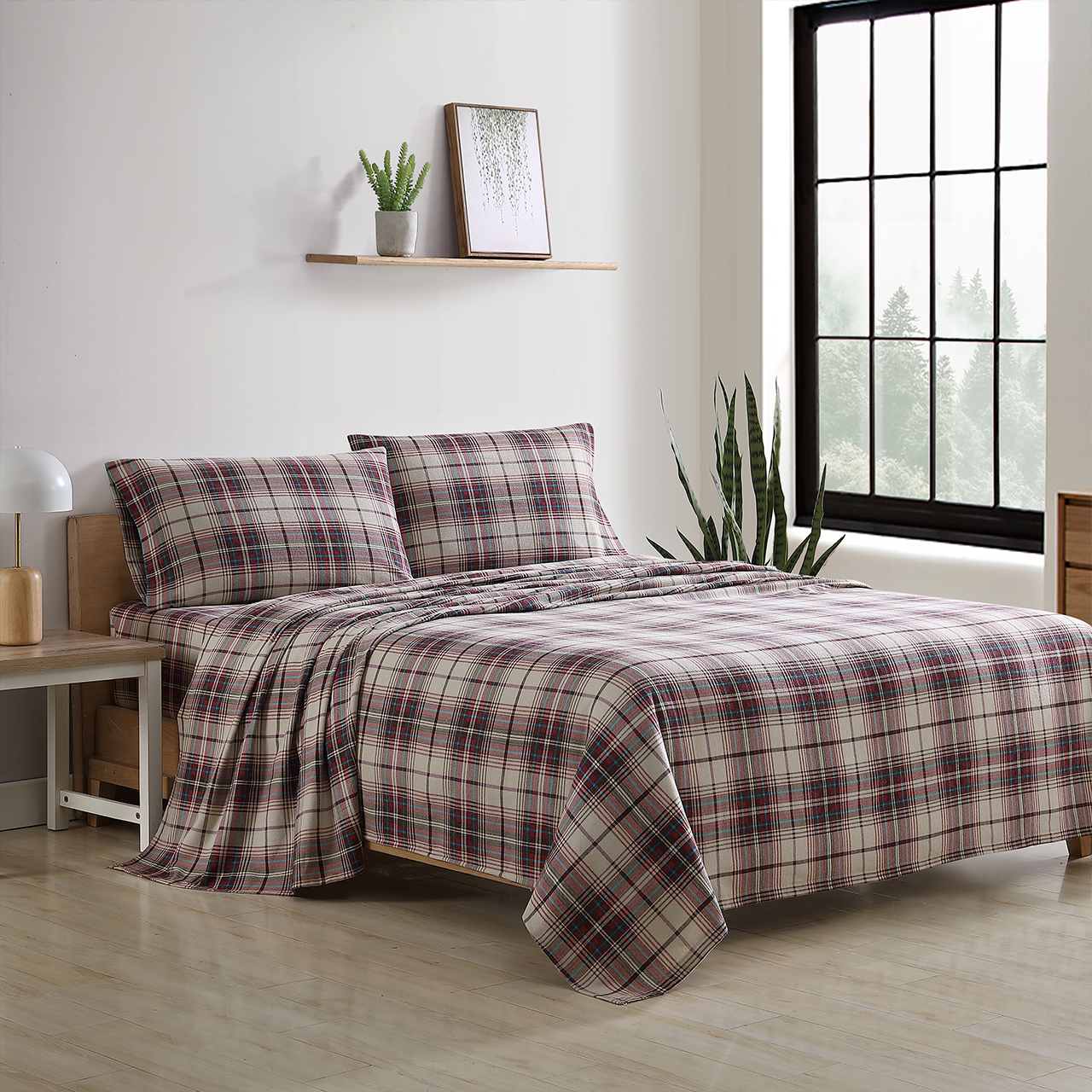 Eddie Bauer Montlake Plaid Flannel Sheet Set