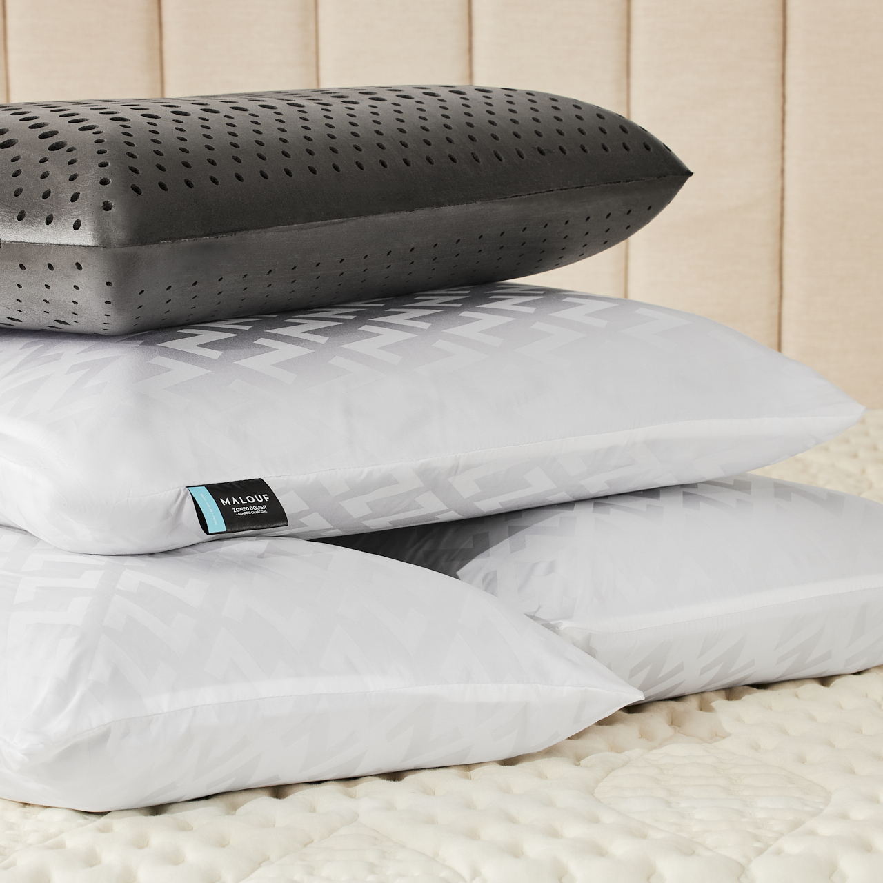 Malouf Zoned Dough Bamboo Charcoal Pillow Malouf Zoned Dough Bamboo Charcoal Pillow