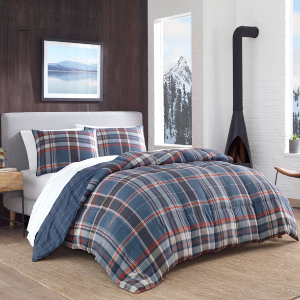 Plaid blue Bedding Set Plaid blue Bedding Set