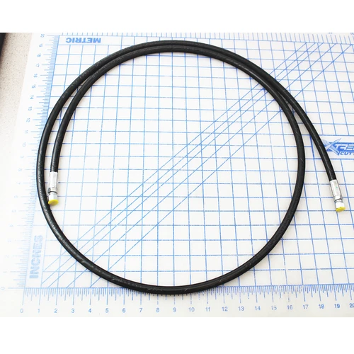 HOSE,3/8"100R17,60"L,#6JICF SWVLS,CAPS