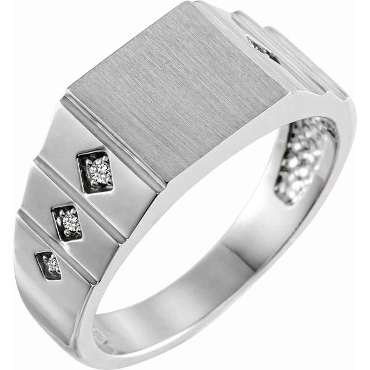 Shimmering Platinum Finger Band for Men