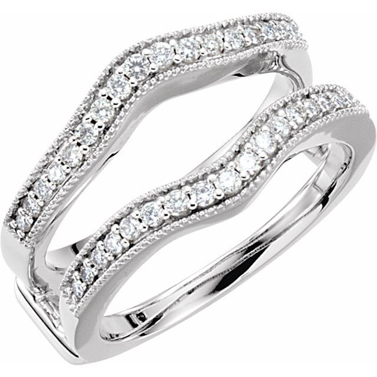 Platinum 1/3 CTW Natural Diamond Ring Guard - PlatinumOnly