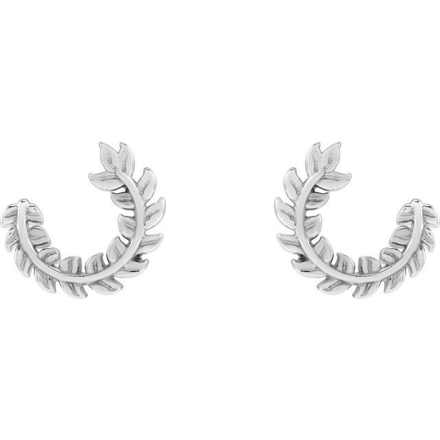 Rosa Hoop Earrings - Gold/White