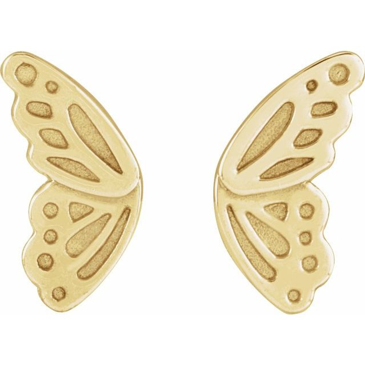 Zircon Stud Earrings | Butterfly Earrings - 14k Gold Plated Butterfly Stud  Earrings - Aliexpress