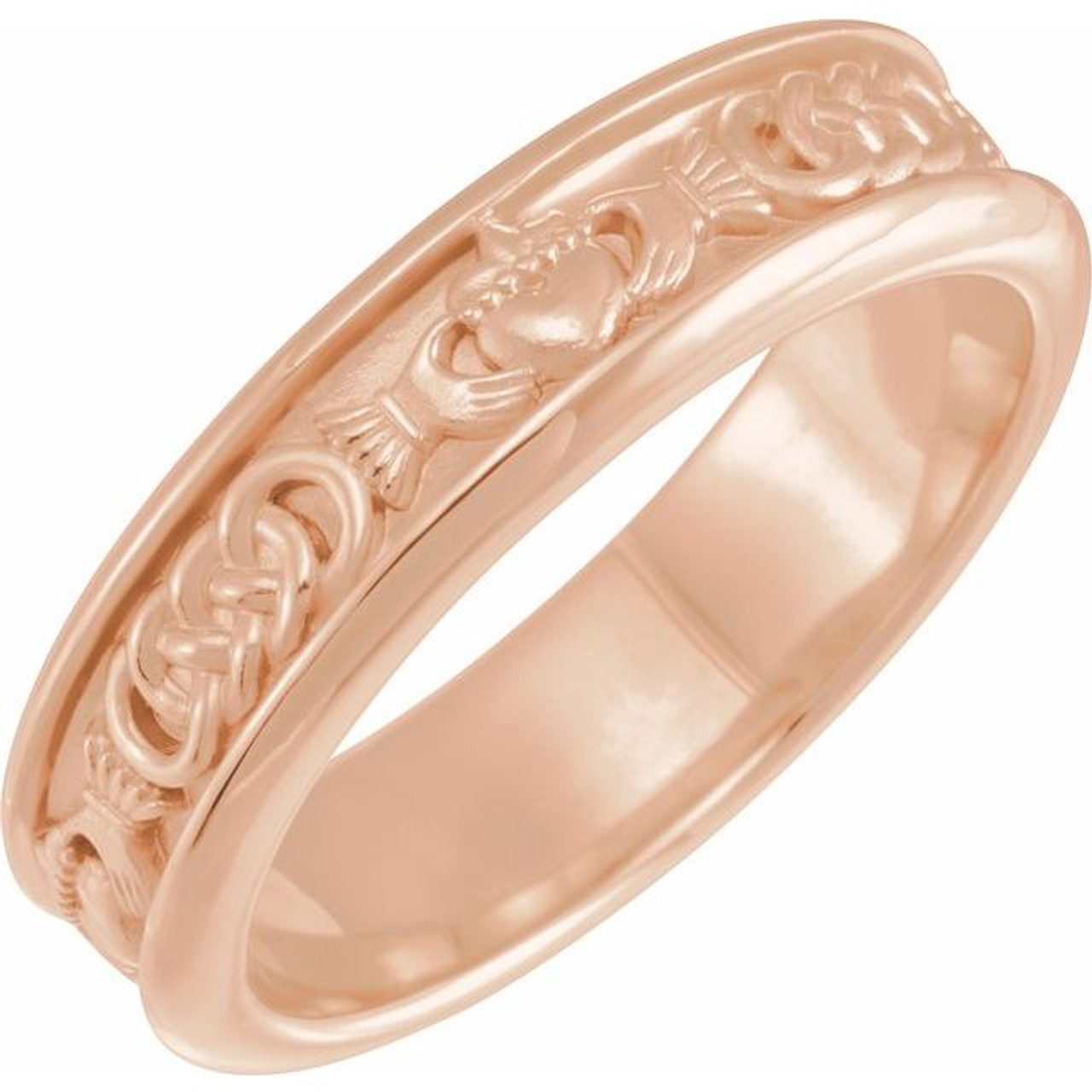 Claddagh Ring - 9ct Rose Gold – Hanratty Jewellers