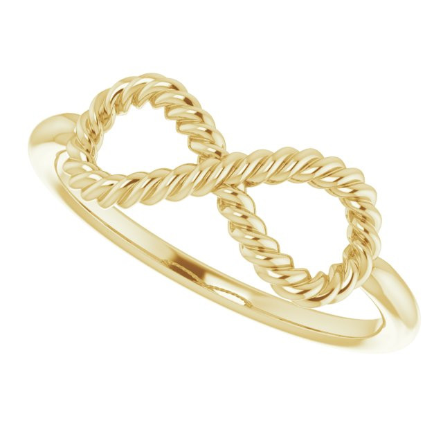14K Yellow Gold Infinity-Inspired Rope Ring - Gracious Rose Jewelry