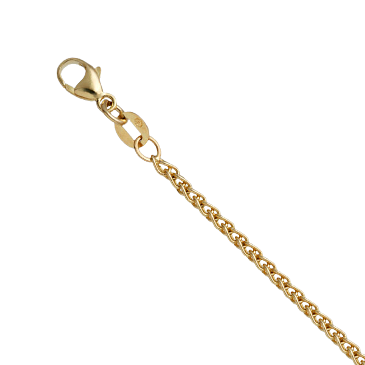 4mm 14kt Yellow Gold Wheat-Chain Bracelet