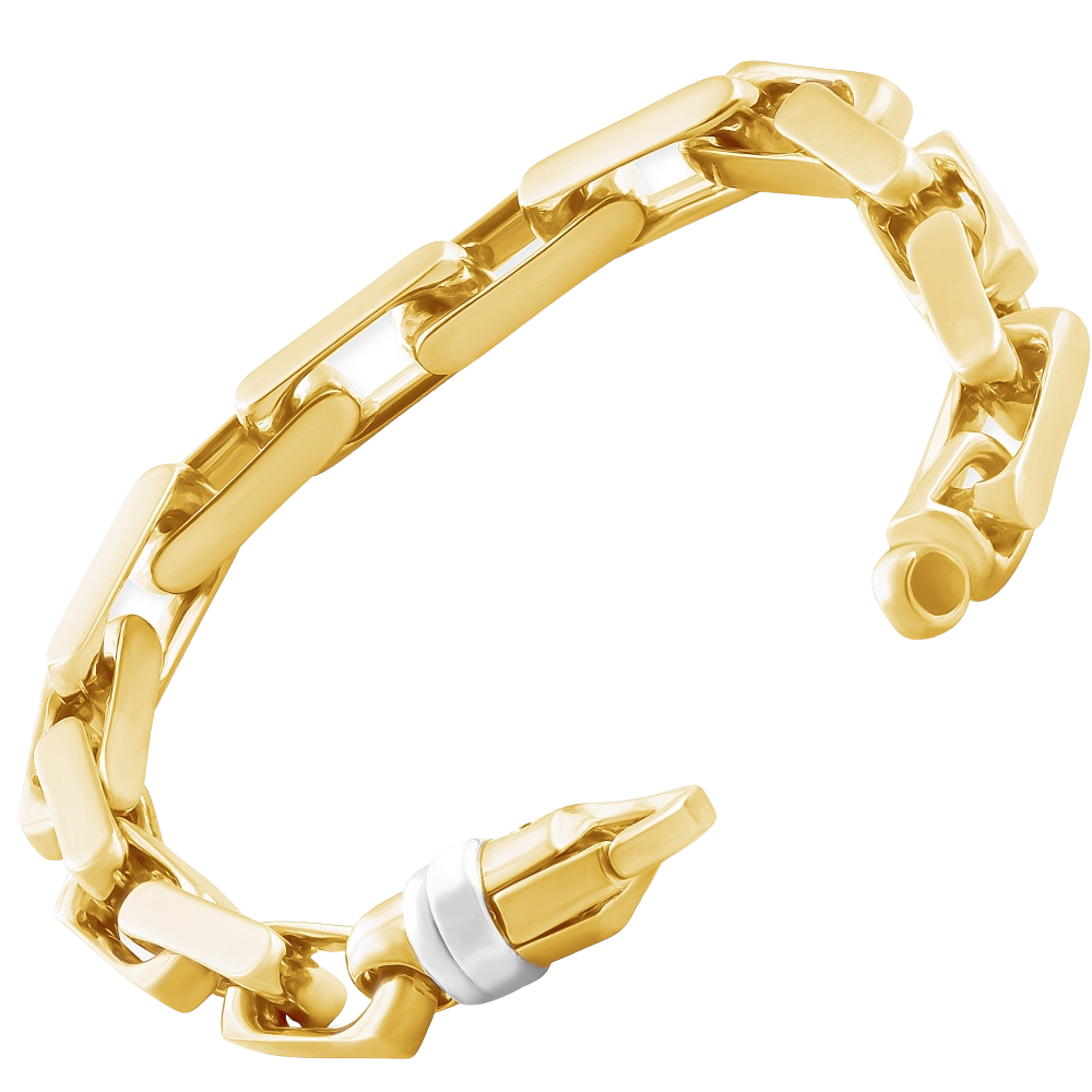 14k Handcrafted 8mm Square Link Chain - Gracious Rose Jewelry