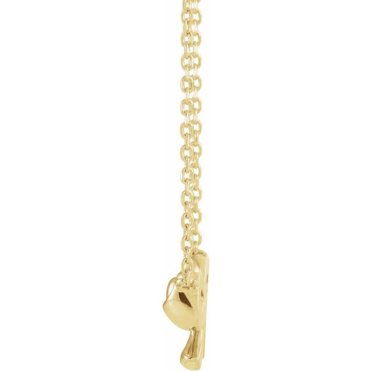 14K Yellow Gold Bow Necklace - Gracious Rose Jewelry