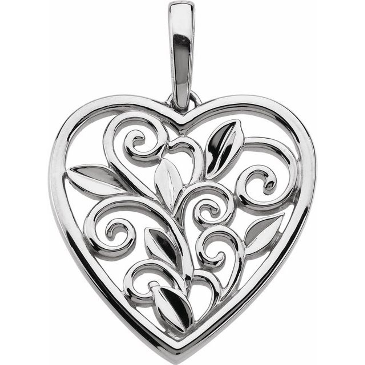 Handcrafted 10kt Gold Filigree Heart Charm Pendant