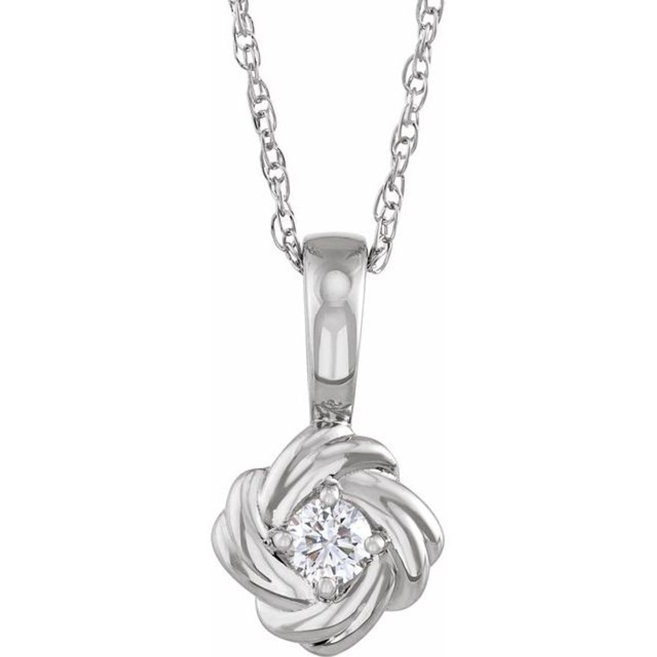 0.20Ct Diamond Love Knot Necklace – Mathews Jewelers