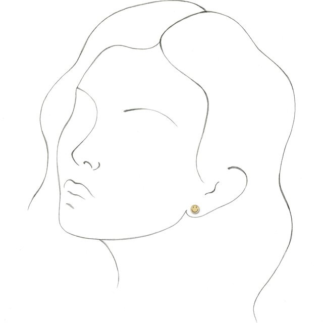 14K Yellow Gold Smiley Face Earrings - Gracious Rose Jewelry