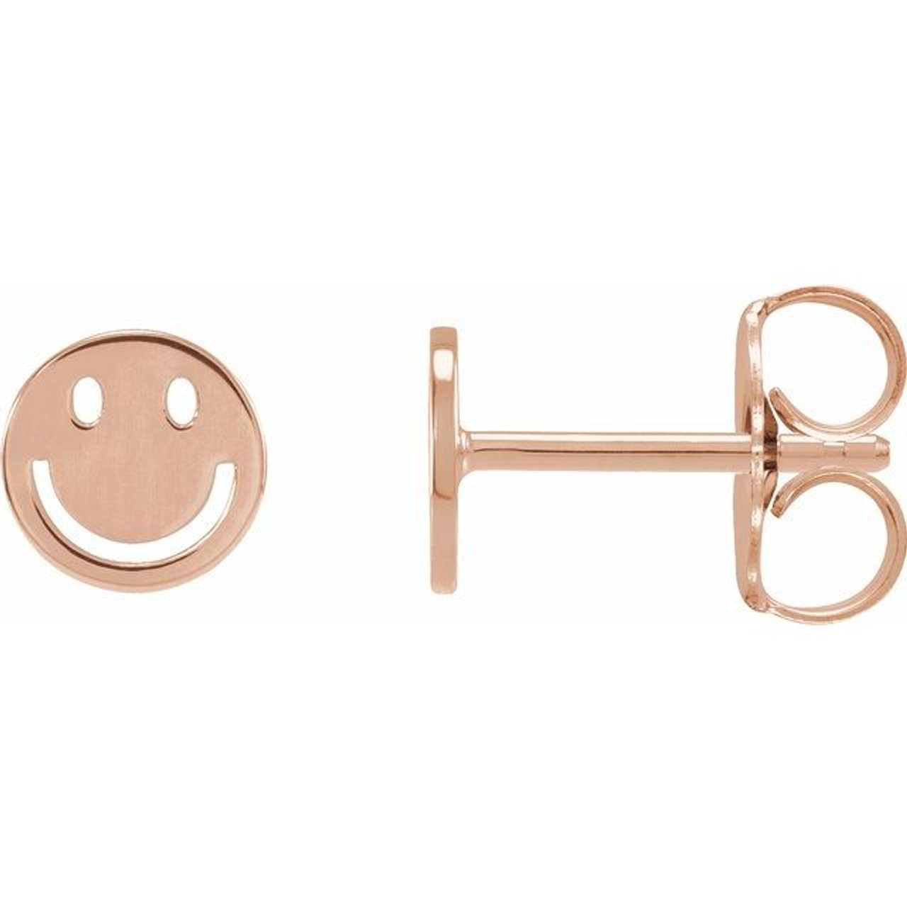 Diamond Smiley Face Stud Earrings - Nuha Jewelers