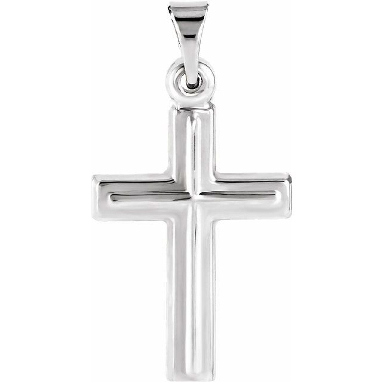 Men's platinum cross on sale necklace