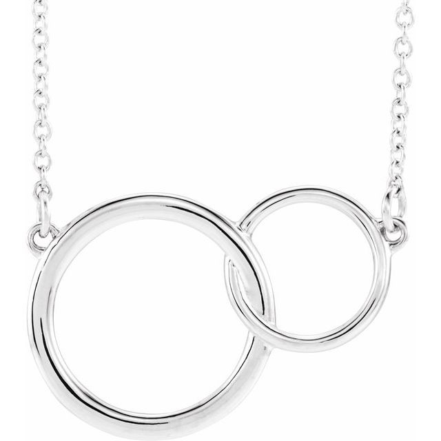 Platinum Interlocking Circle Necklace PlatinumOnly