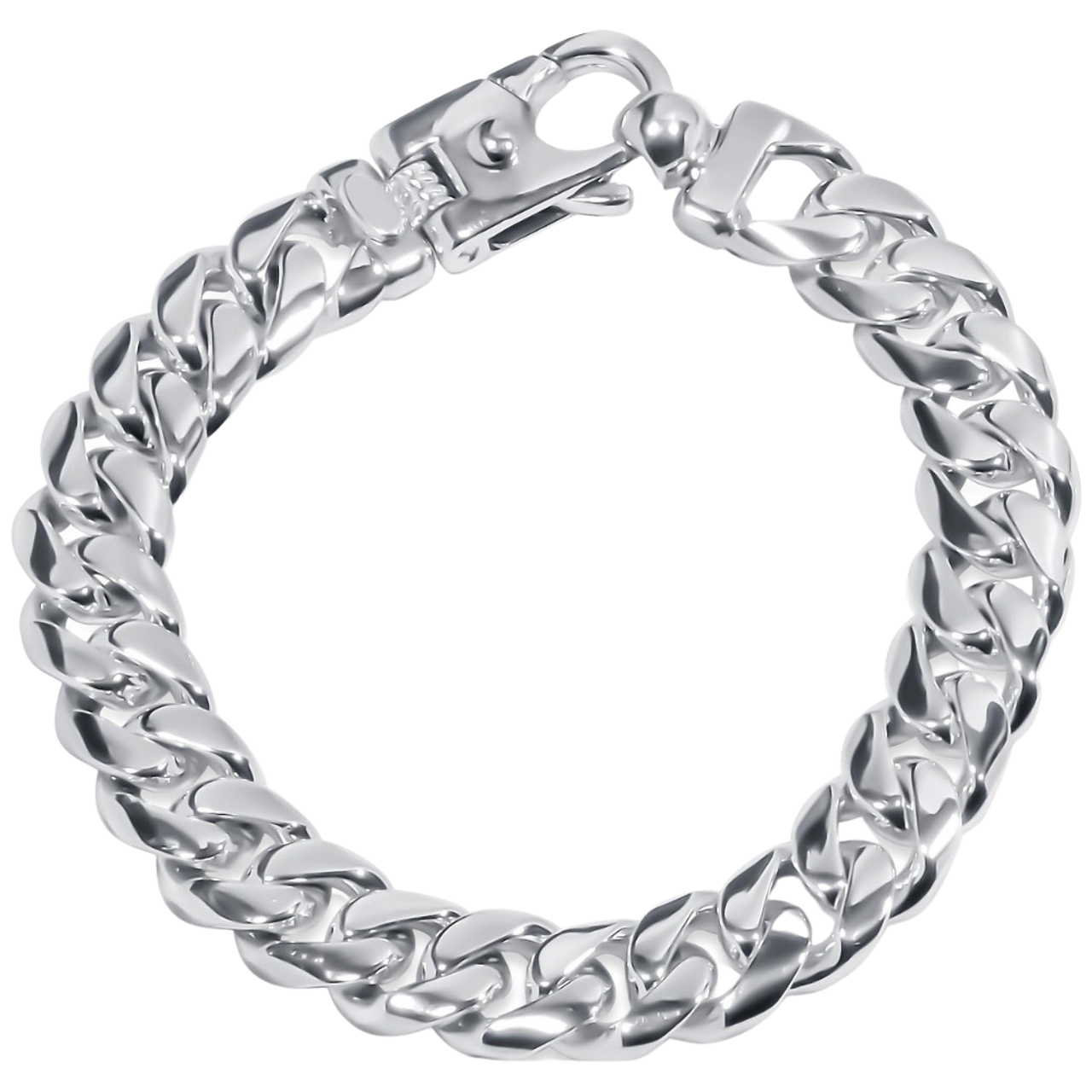 Curb Link Chain Necklace in Platinum, 16 in