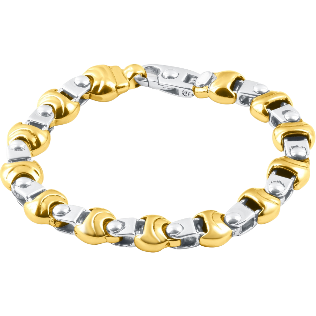 Buy Heavy Platinum & Gold Bracelet for Men JL PTB 641-RG Online in India -  Etsy