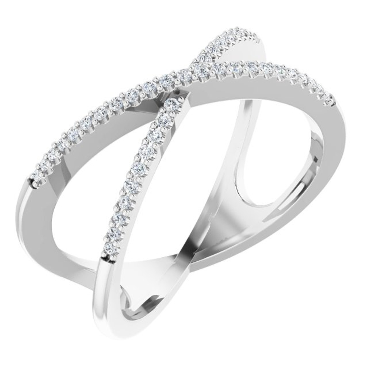 Buy Criss Cross Diamond Ring Online | CaratLane