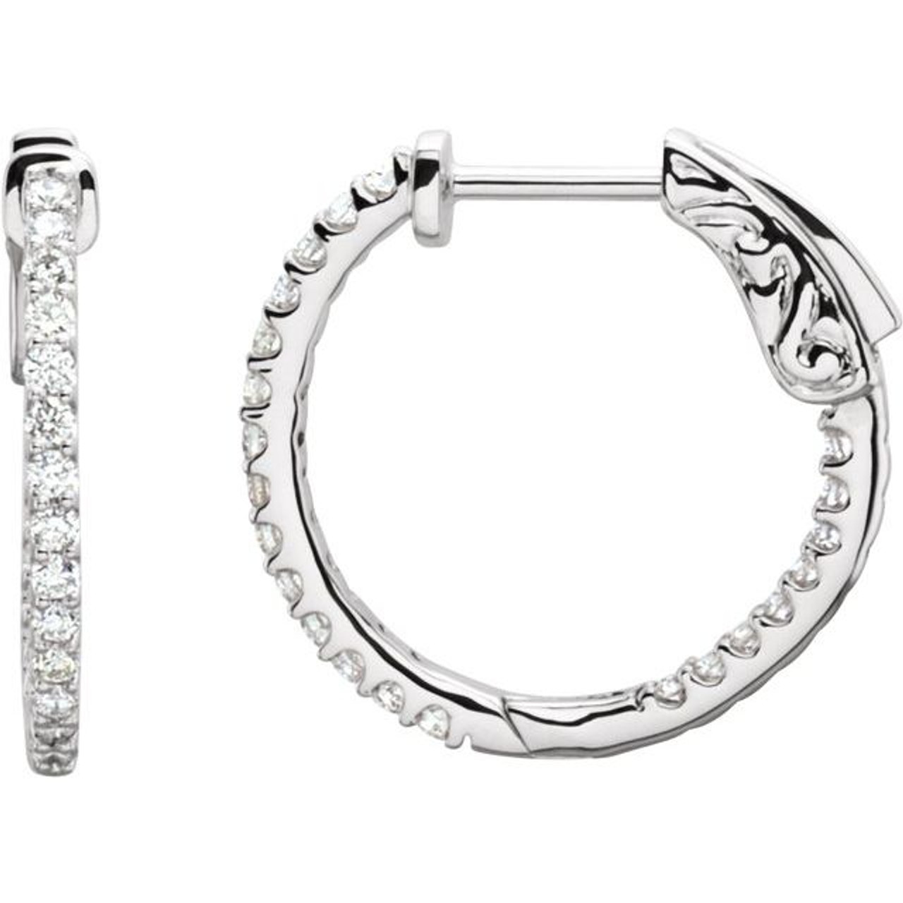Unique X-Large Diamond Hoop Earrings