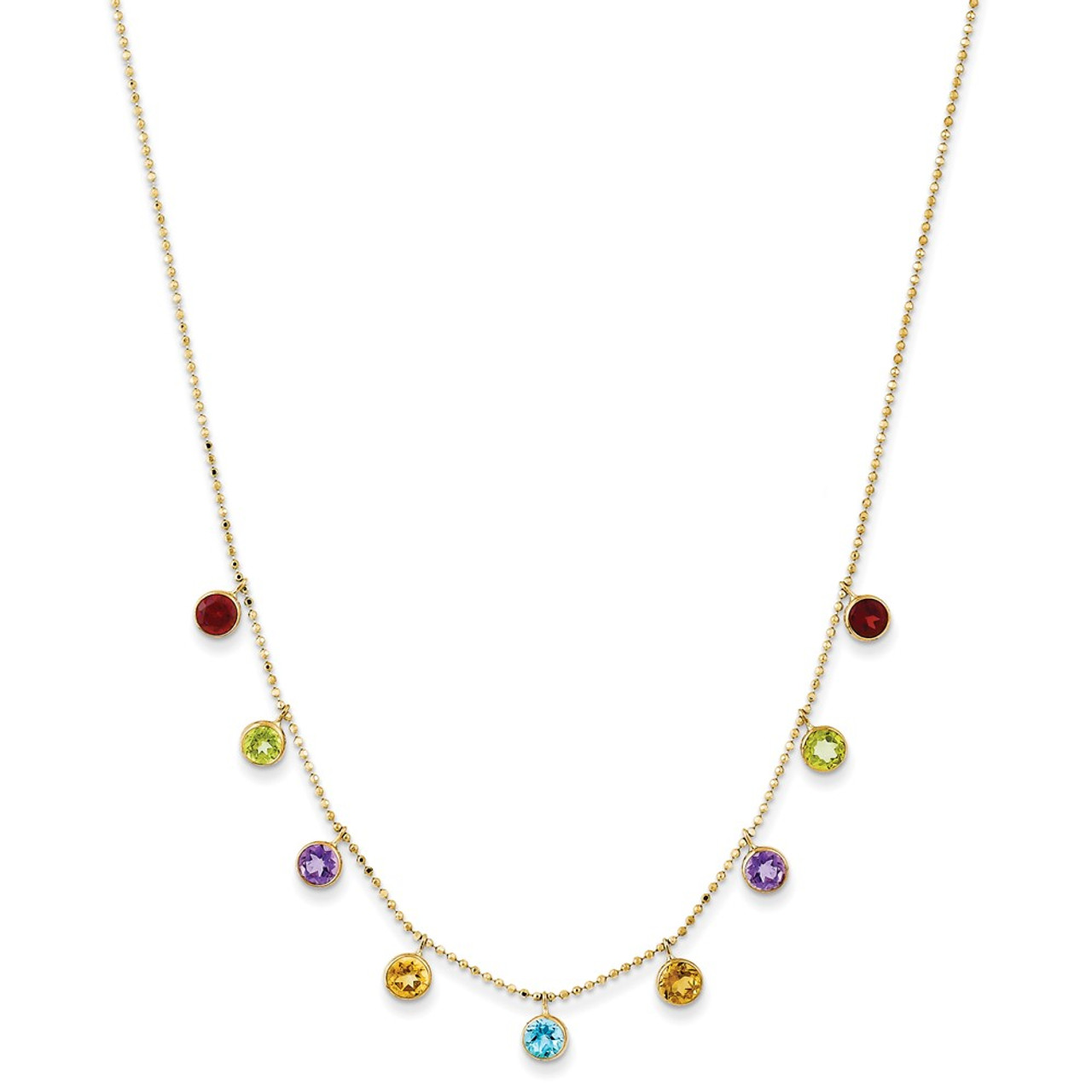 Gehna Jaipur 2 Row Necklace of Multi Color Precious Gemstone Bead Necklace  : Amazon.in: Fashion