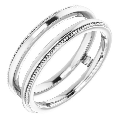 Platinum Milgrain Ring Guard