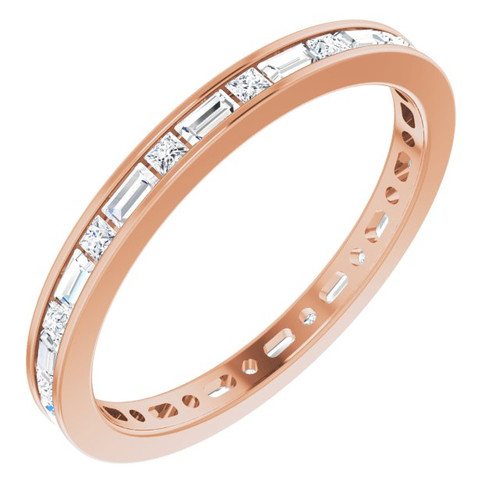 14K Rose Gold 7/8 CTW  Diamond Eternity Band