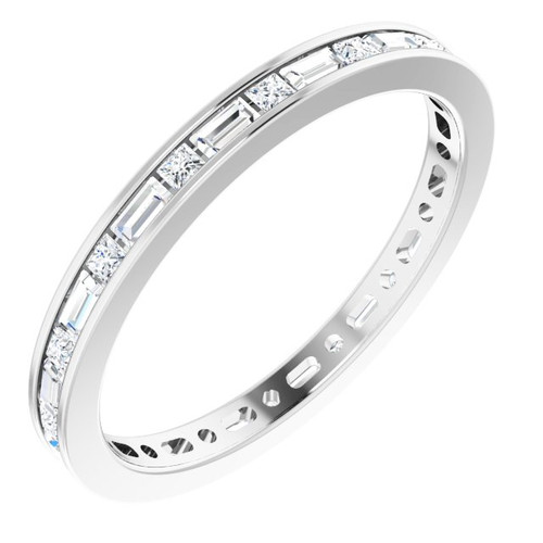 14K White Gold 7/8 CTW  Diamond Eternity Band