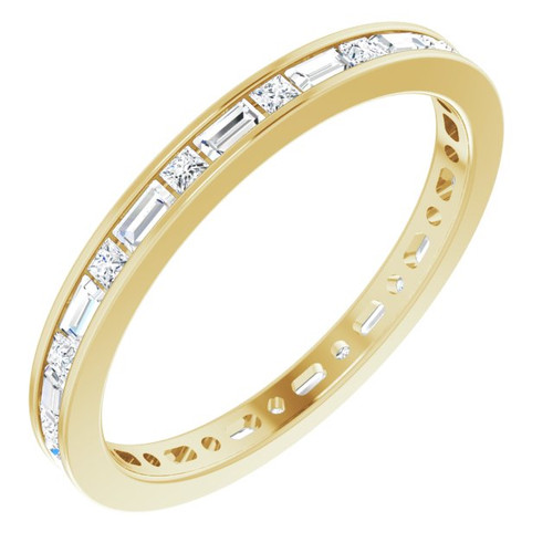 14K Yellow Gold 7/8 CTW  Diamond Eternity Band