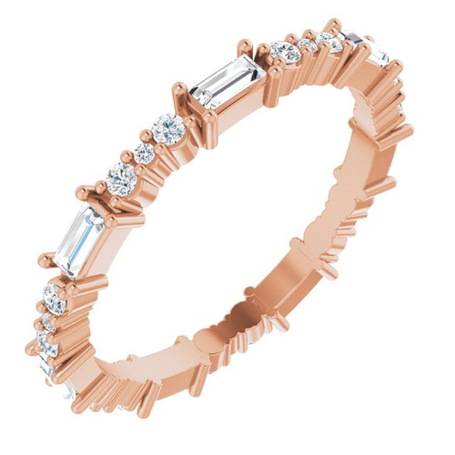 14K Rose Gold 1/2 CTW Natural Diamond Eternity Band 