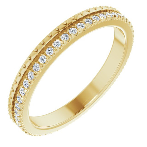 14K Yellow Gold 1/5 CTW Natural Diamond Eternity Band