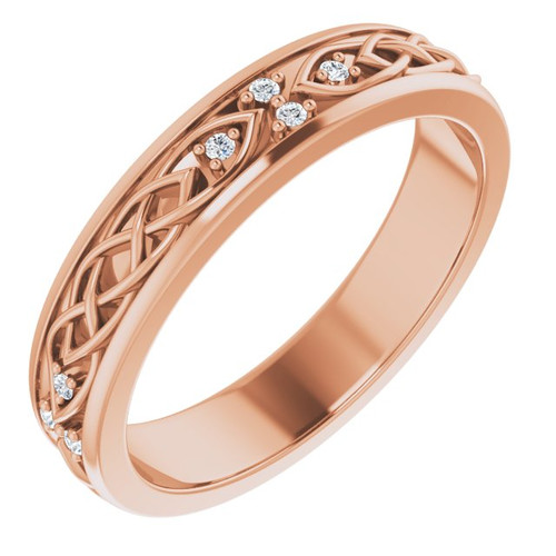 14K Rose Gold .06 CTW Natural Diamond Eternity Band