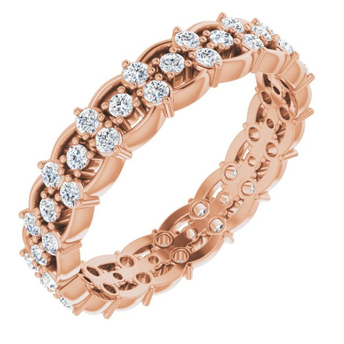 14K Rose Gold 5/8 CTW Natural Diamond Eternity Band