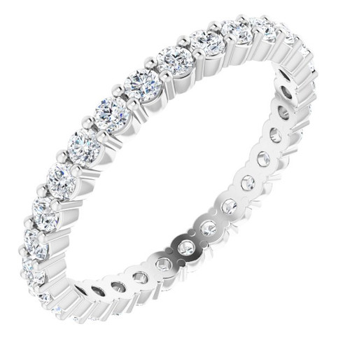 18K White Gold 1/2 CTW Natural Diamond Eternity Band