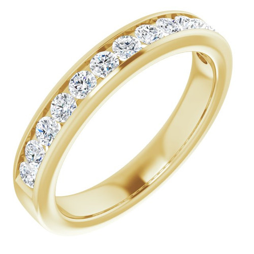 14K Yellow Gold 5/8 CTW Channel-Set Lab-Grown Diamond Anniversary Band