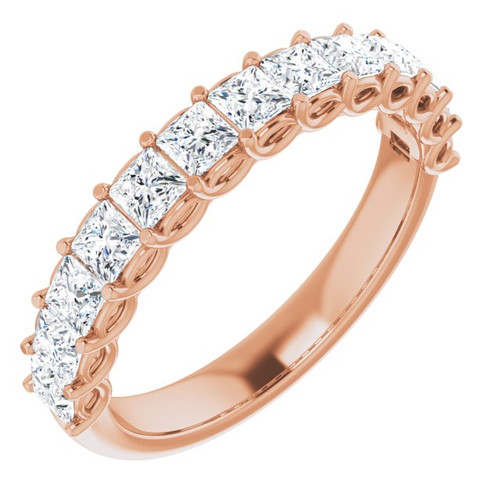 14K Rose Gold 1 1/5 CTW Natural Diamond Anniversary Band