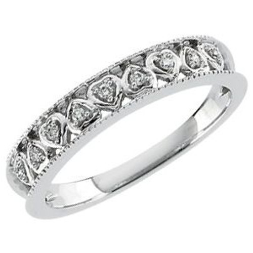 14K White Gold .05 CTW Natural Diamond Anniversary Band