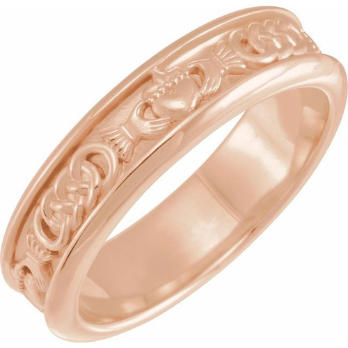 14K Rose Gold Claddagh Ring