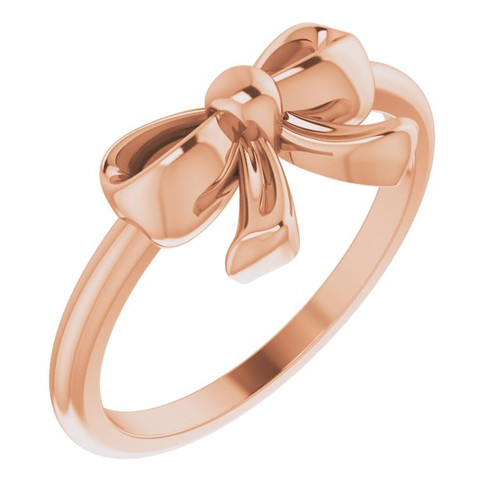 14K Rose Gold Bow-Tie Ring