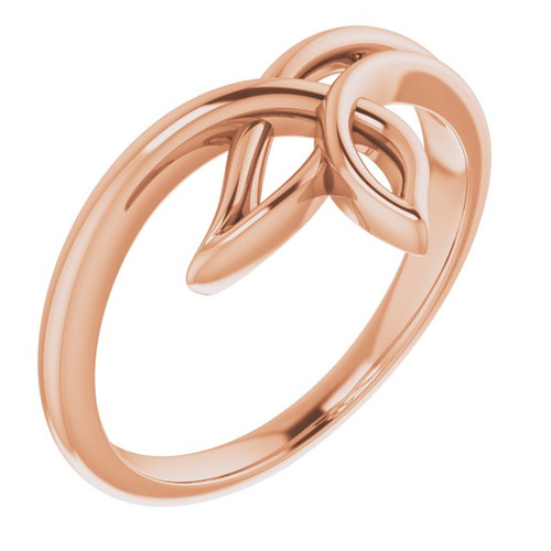 14K Rose Gold Twisting Freeform Ring