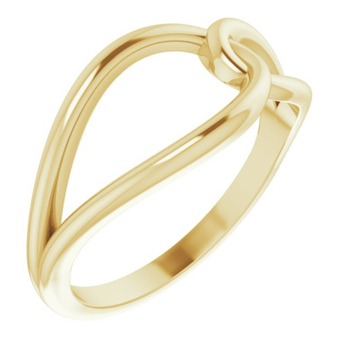 14K Yellow Gold Interlocking Circle Ring