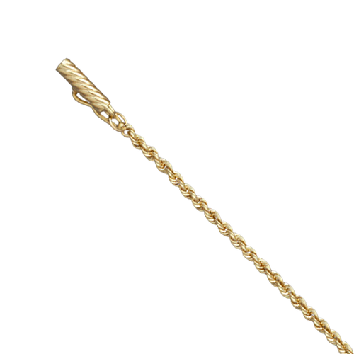 14K Yellow Gold 1.8mm Solid Rope Chain